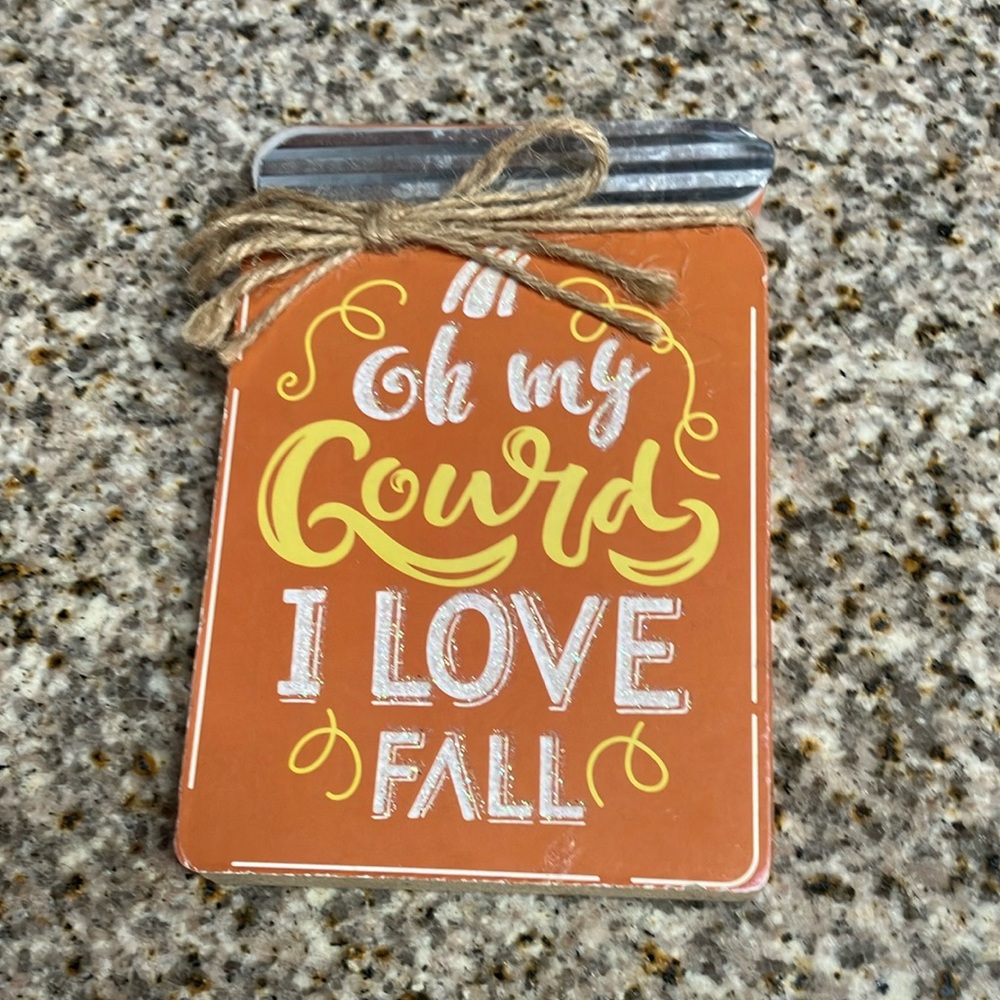 Fall wood farmhouse style jar decoration